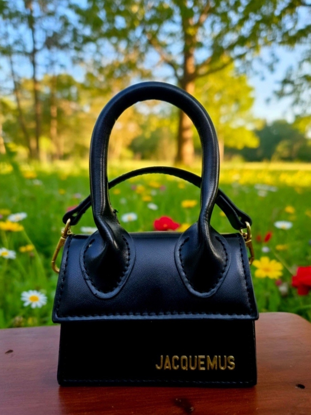 Jacquemus Le Chiquito Mini Top-Handle Bag in Black
